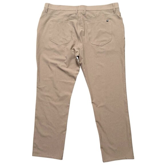 Travis Mathew Pants Mens Size 40 Open To Close 2.0 Performance Golf Beige - Picture 2 of 6